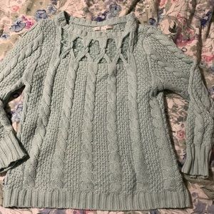 Lauren Conrad sweater with lace front cut out detail